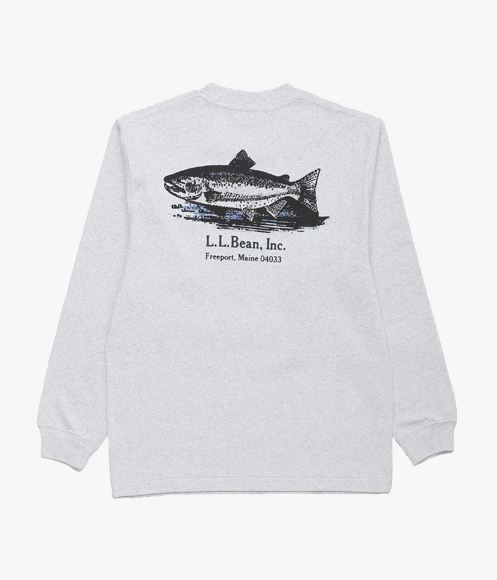 L.L. BEAN JAPAN EDITION ''UNION ANIMAL LONG SLEEVE TEE'' (TROUT/GREY)