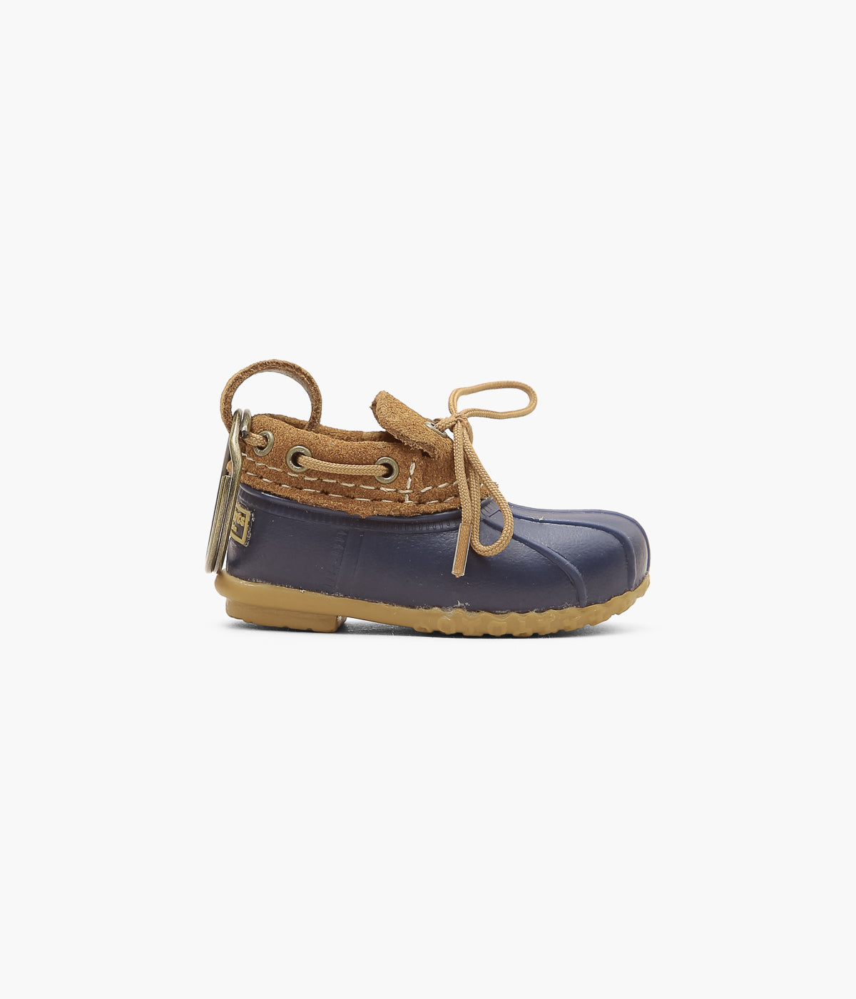 L.L. BEAN ''L.L.BEAN RUBBER MOC KEY CHAIN'' (BLUE/BROWN)