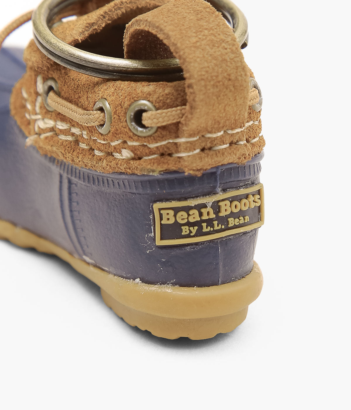 L.L. BEAN ''L.L.BEAN RUBBER MOC KEY CHAIN'' (BLUE/BROWN)