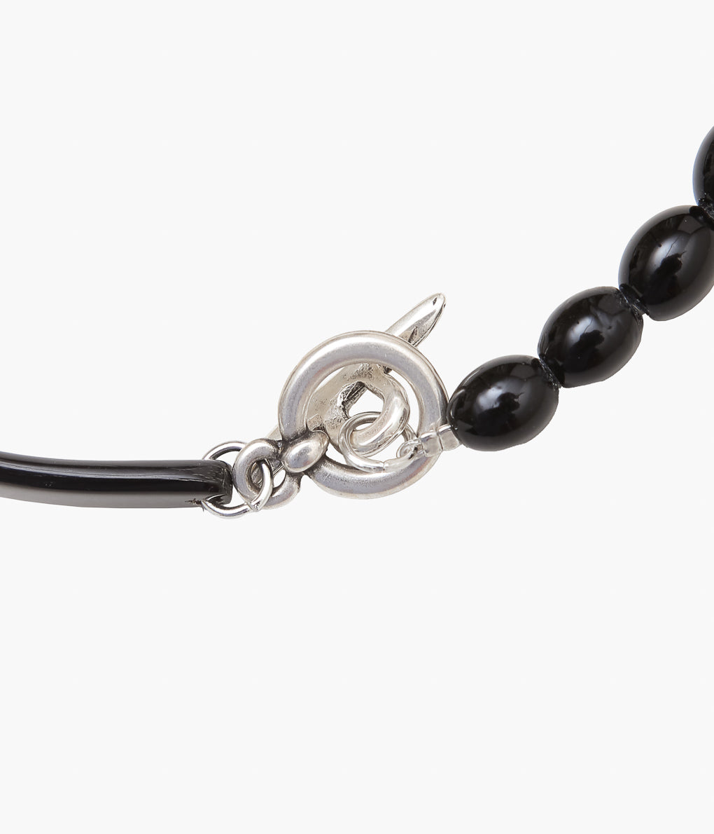 LA CATERINA JEWELRY ''ARENA NECKLACE'' (BLACK/CREAM)