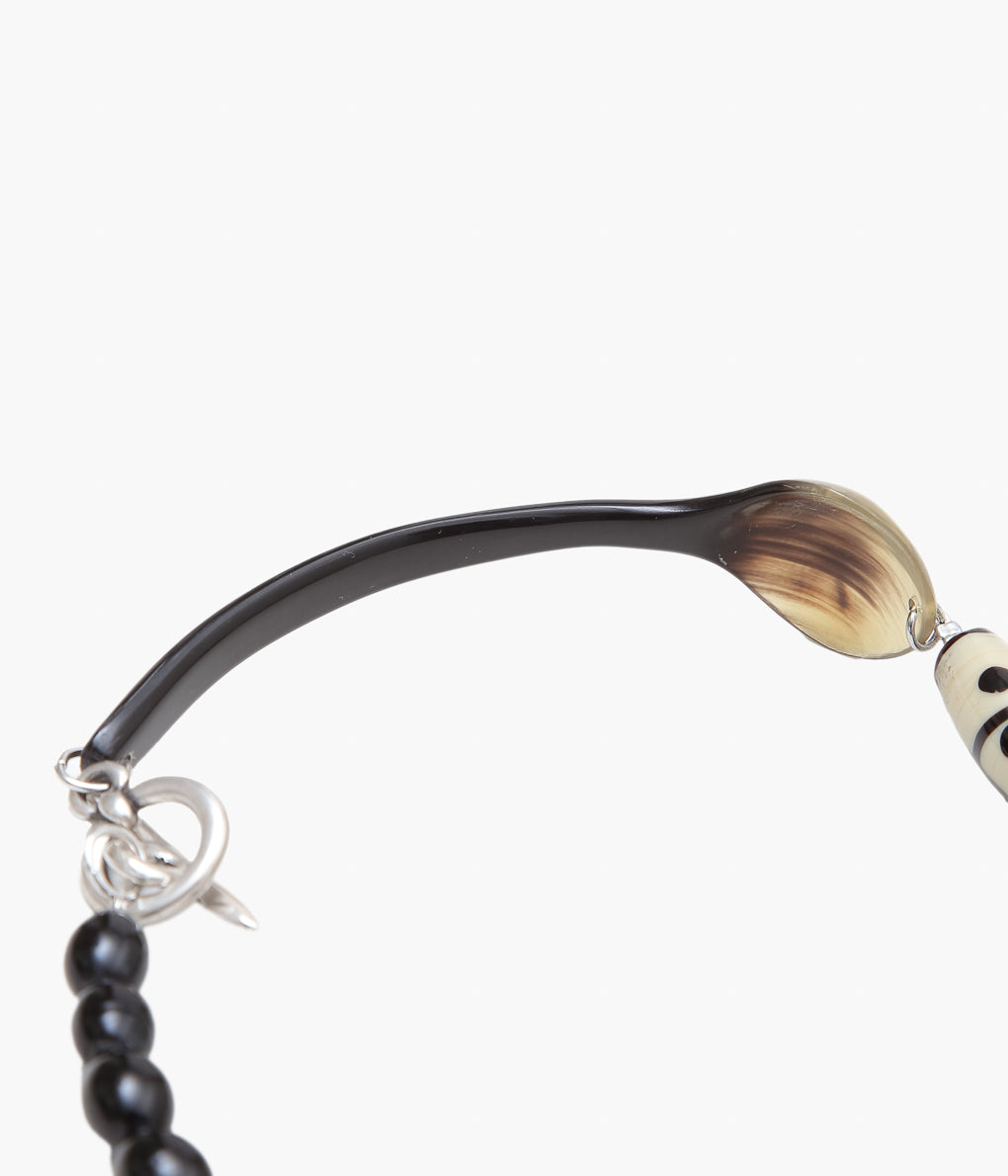 LA CATERINA JEWELRY ''ARENA NECKLACE'' (BLACK/CREAM)