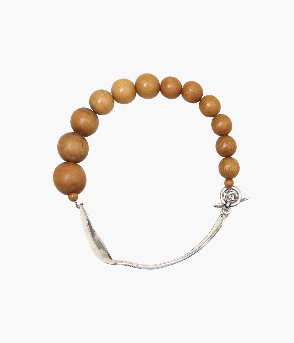LA CATERINA JEWELRY ''SAVONE NECKLACE'' (BEIGE WOOD)