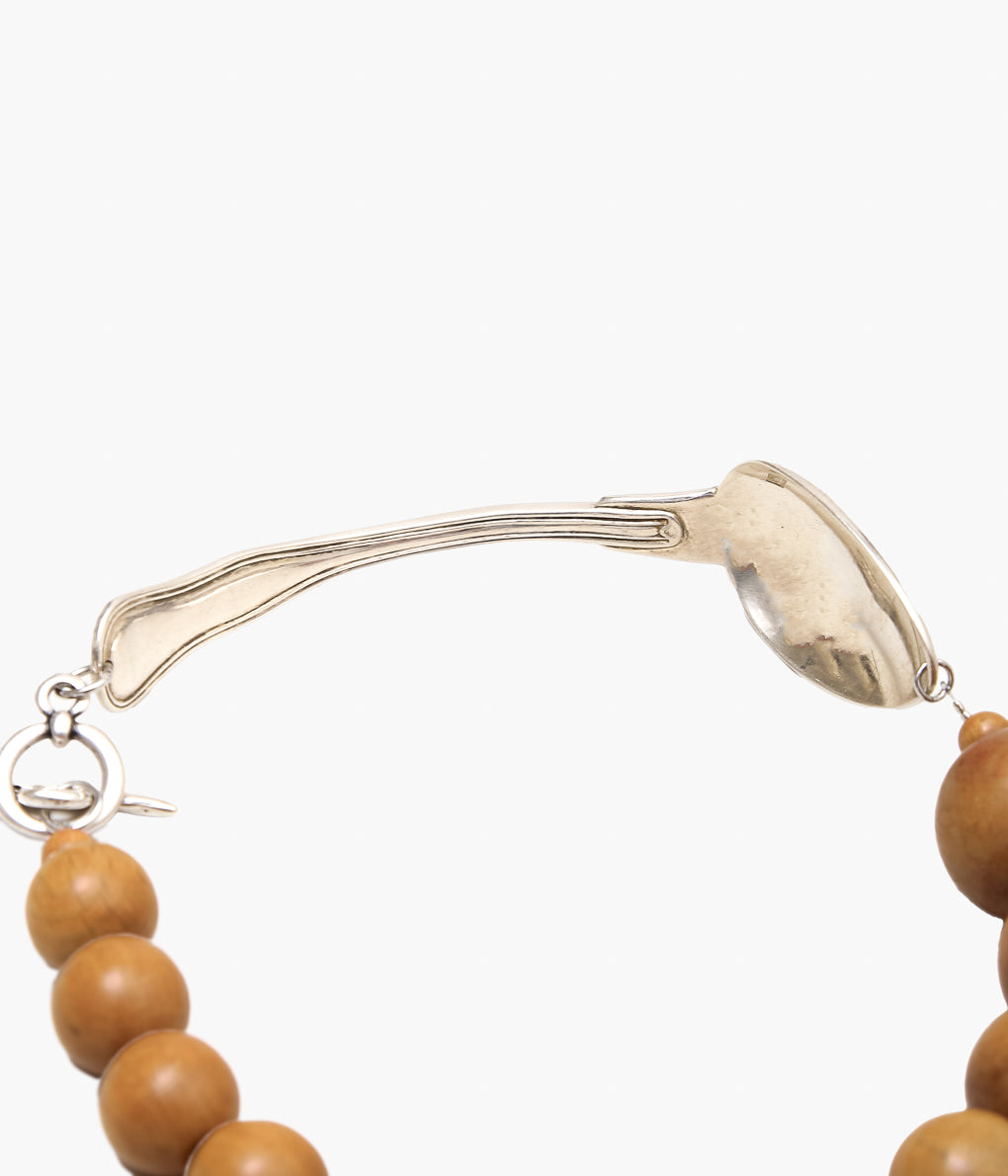 LA CATERINA JEWELRY ''SAVONE NECKLACE'' (BEIGE WOOD)