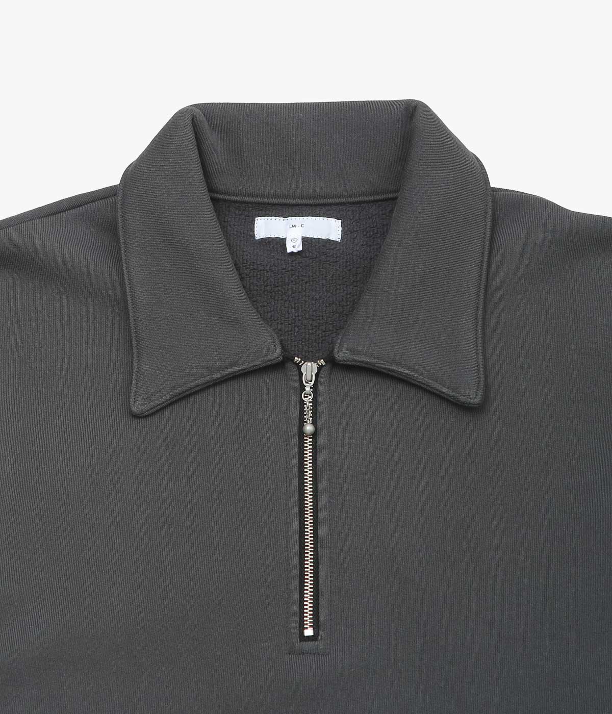 LADY WHITE CO. ''COTTON WOOL QUARTER ZIP SWEATSHIRT'' (FADED BLACK)