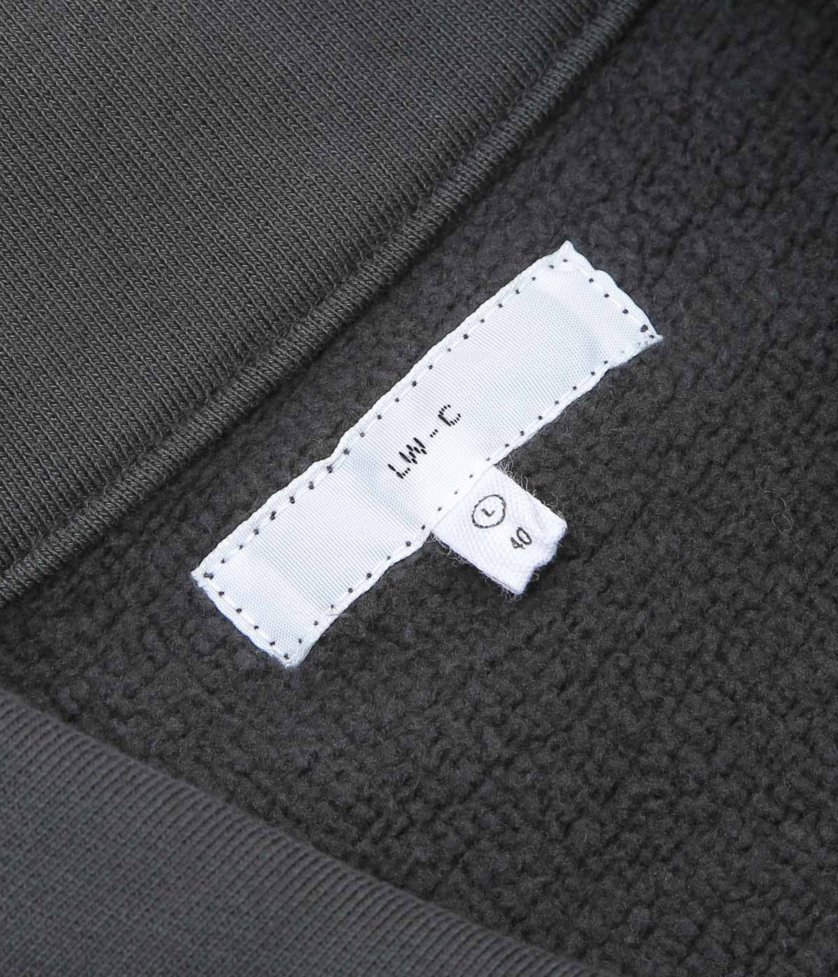 LADY WHITE CO. ''COTTON WOOL QUARTER ZIP SWEATSHIRT'' (FADED BLACK)