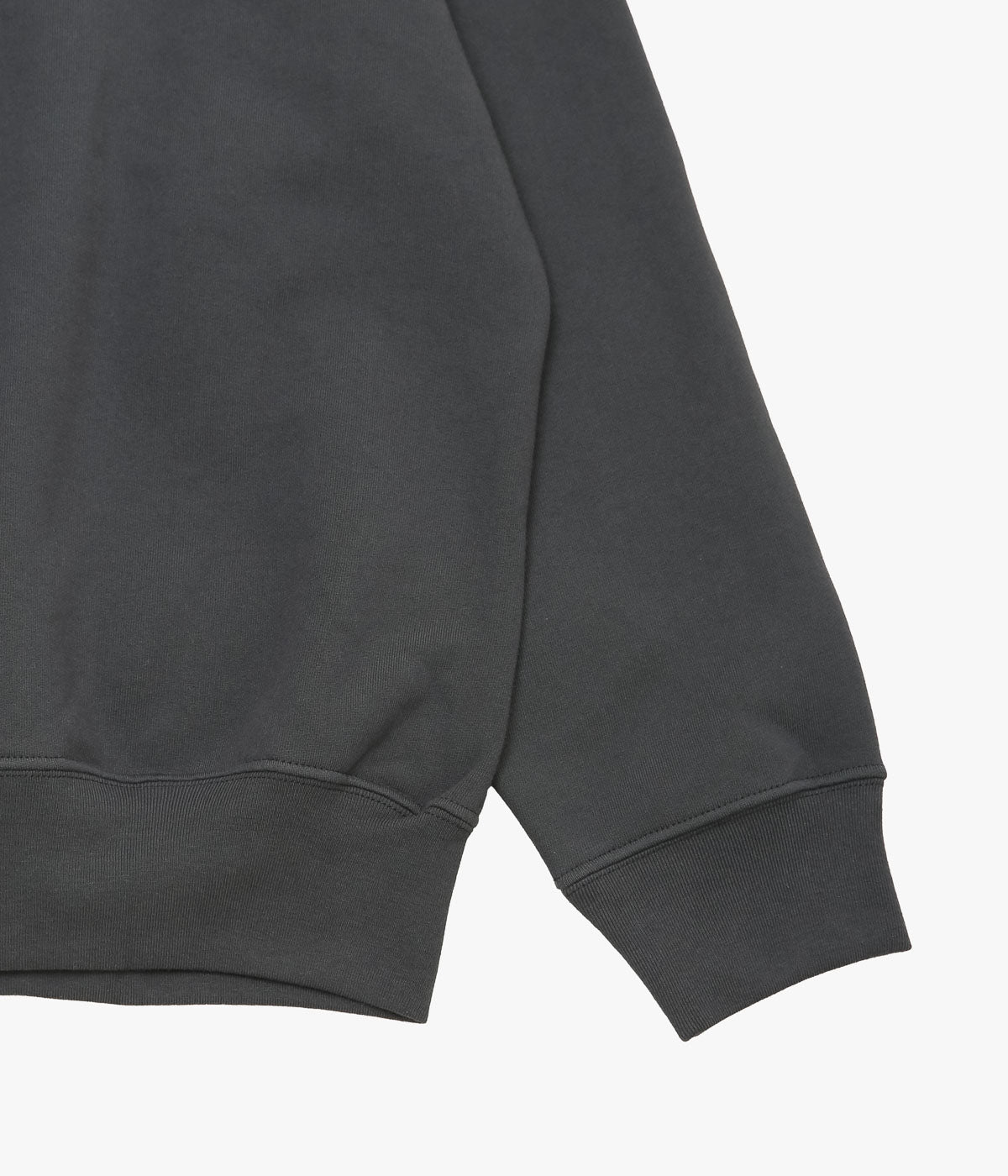 LADY WHITE CO. ''COTTON WOOL QUARTER ZIP SWEATSHIRT'' (FADED BLACK)