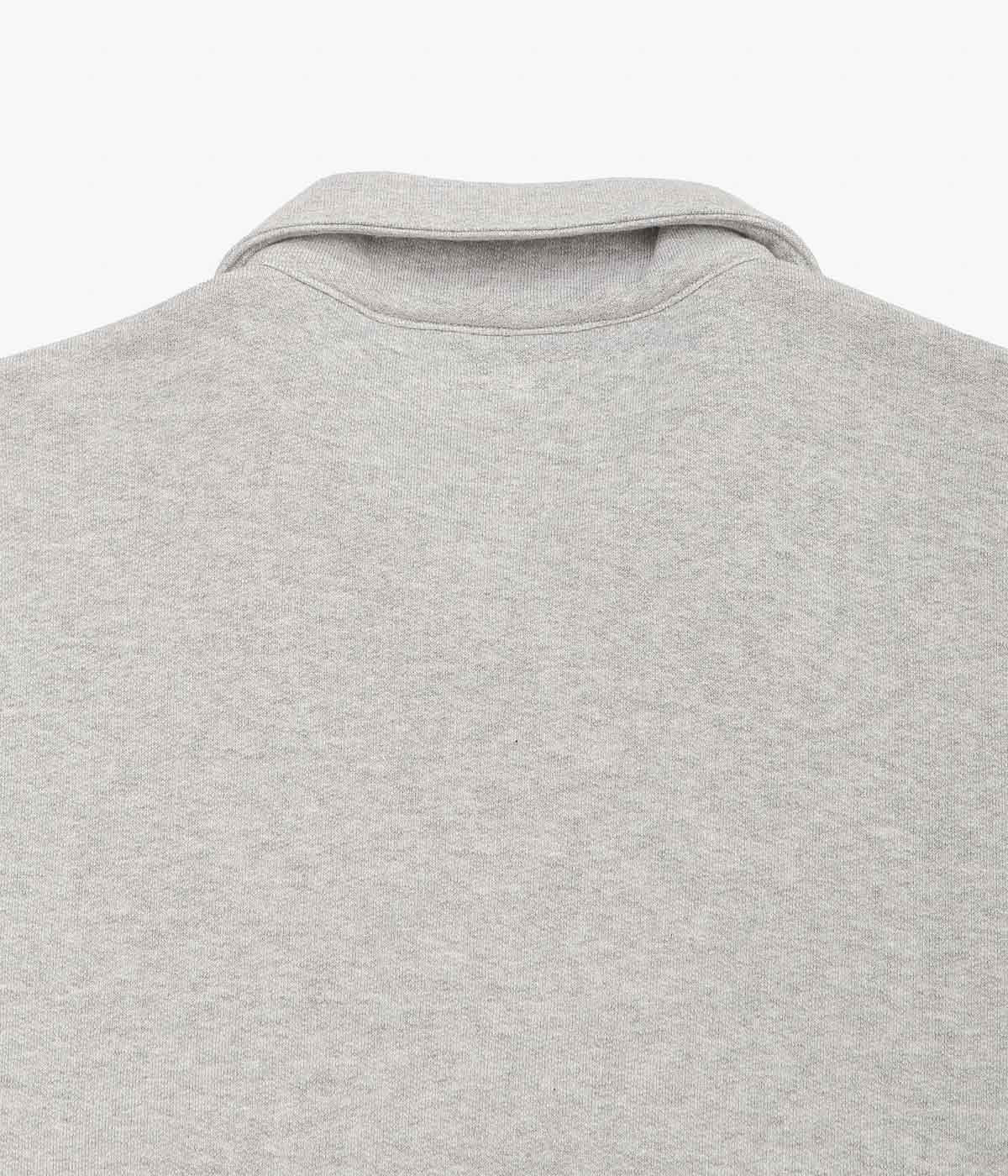 LADY WHITE CO. ''COTTON WOOL QUARTER ZIP SWEATSHIRT'' (HEATHER GREY)