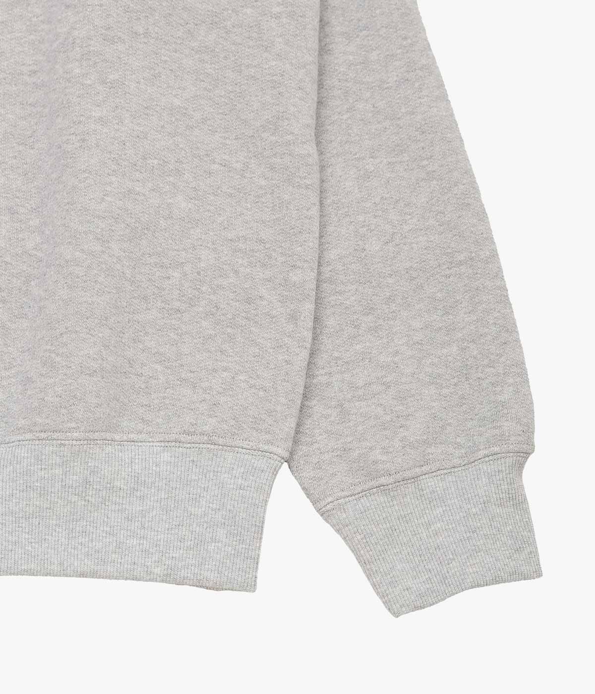 LADY WHITE CO. ''COTTON WOOL QUARTER ZIP SWEATSHIRT'' (HEATHER GREY)