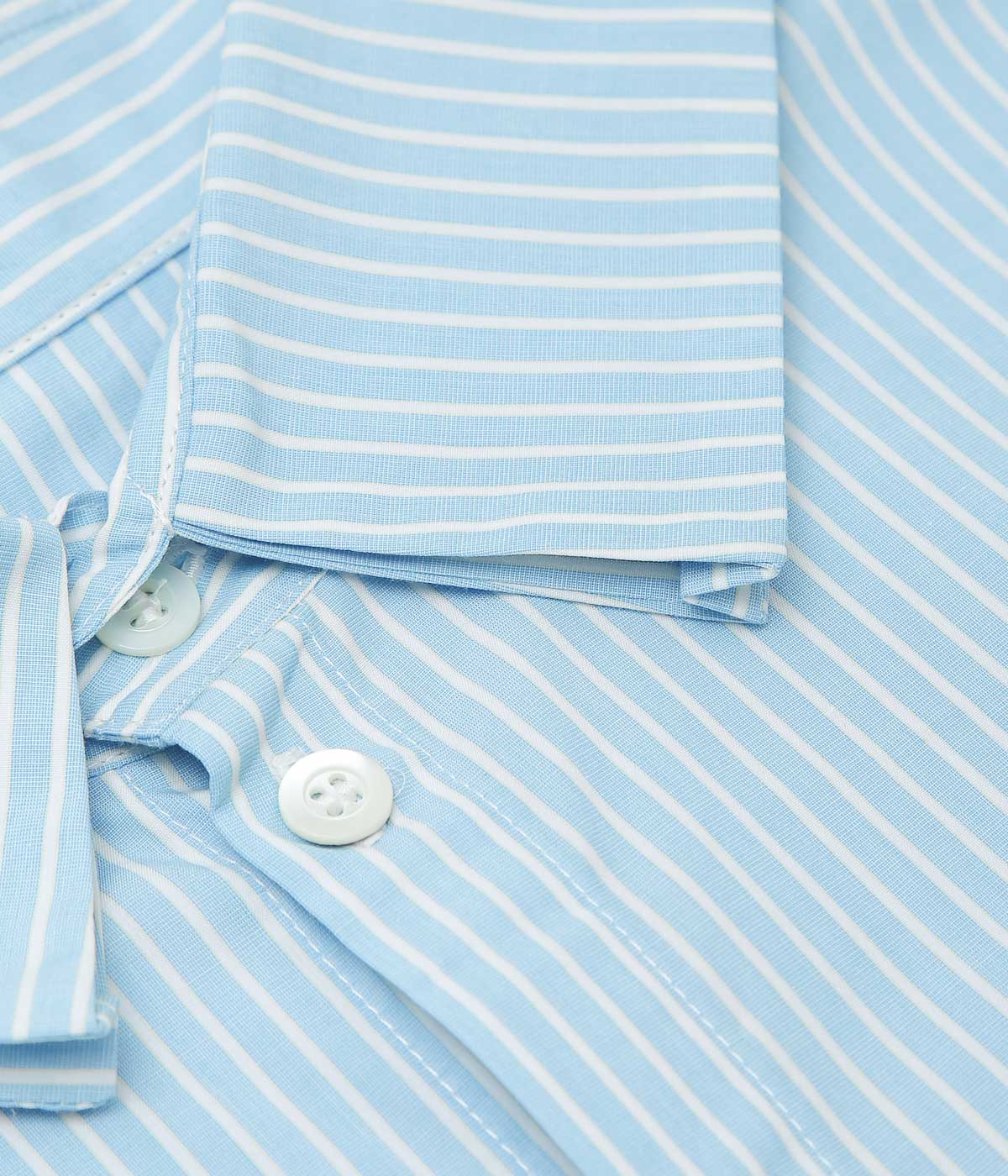 LEA BOBERG ''SC SHIRT (JAPANESE COTTON POPLIN)'' (CANDY STRIPE BLUE)