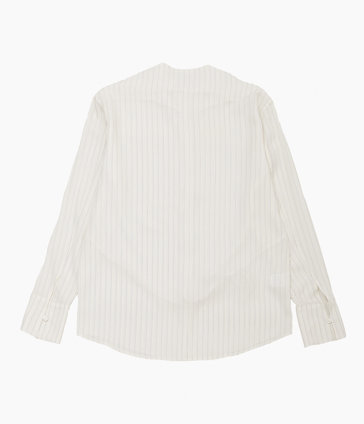 LEA BOBERG ''SLIT SHIRT (JAPANESE TENCEL STRIPES)'' (THIN DOUBLE BLUE / RED STRIPE)