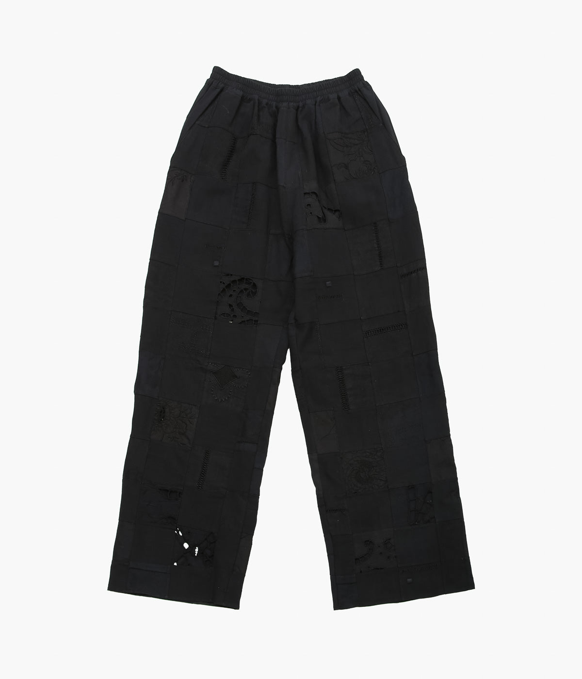 MAISON FLORE ''PIVOINE PATCHWORK PANTS'' (BLACK 2)