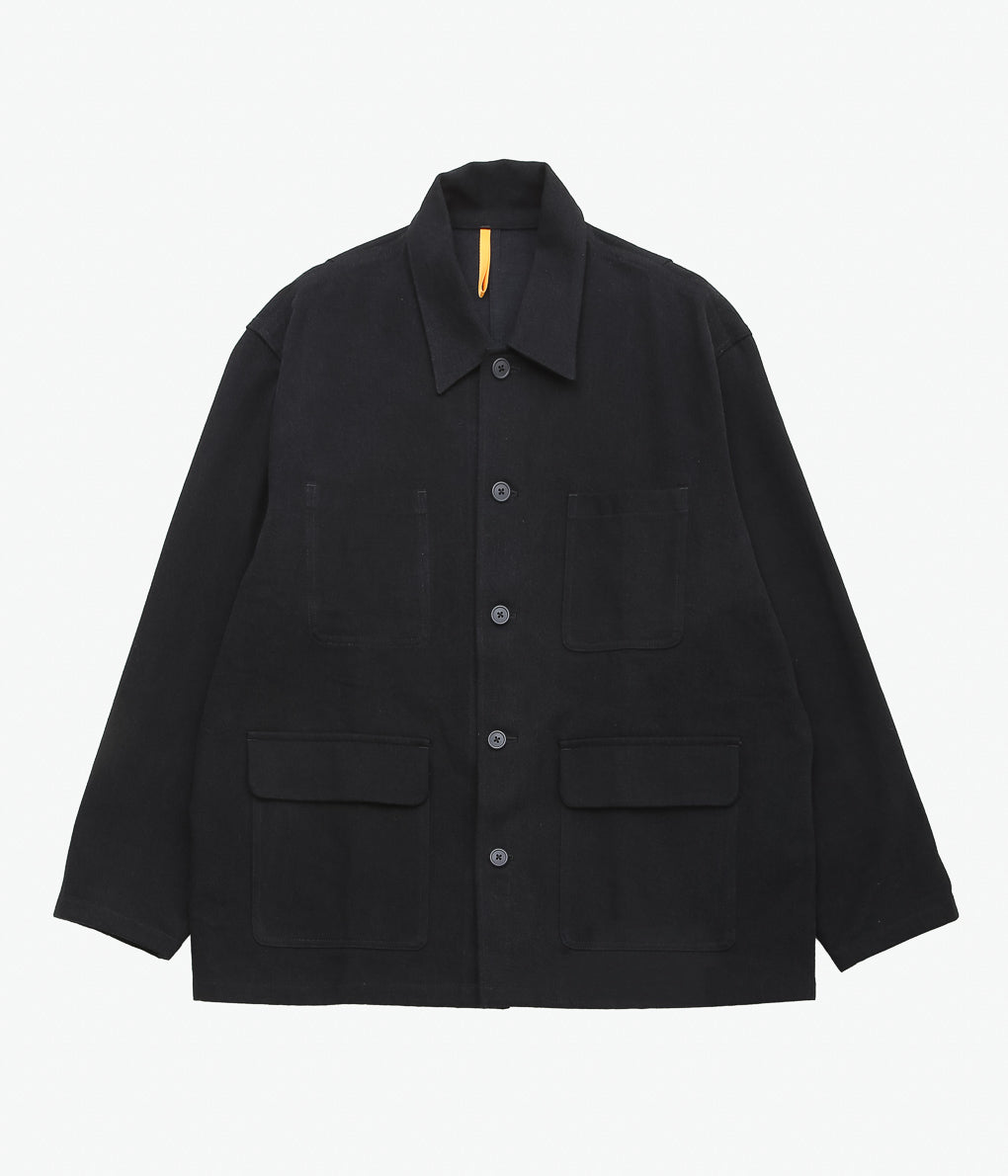 MAN-TLE ''JEBOK JACKET'' (BLACK DENIM)