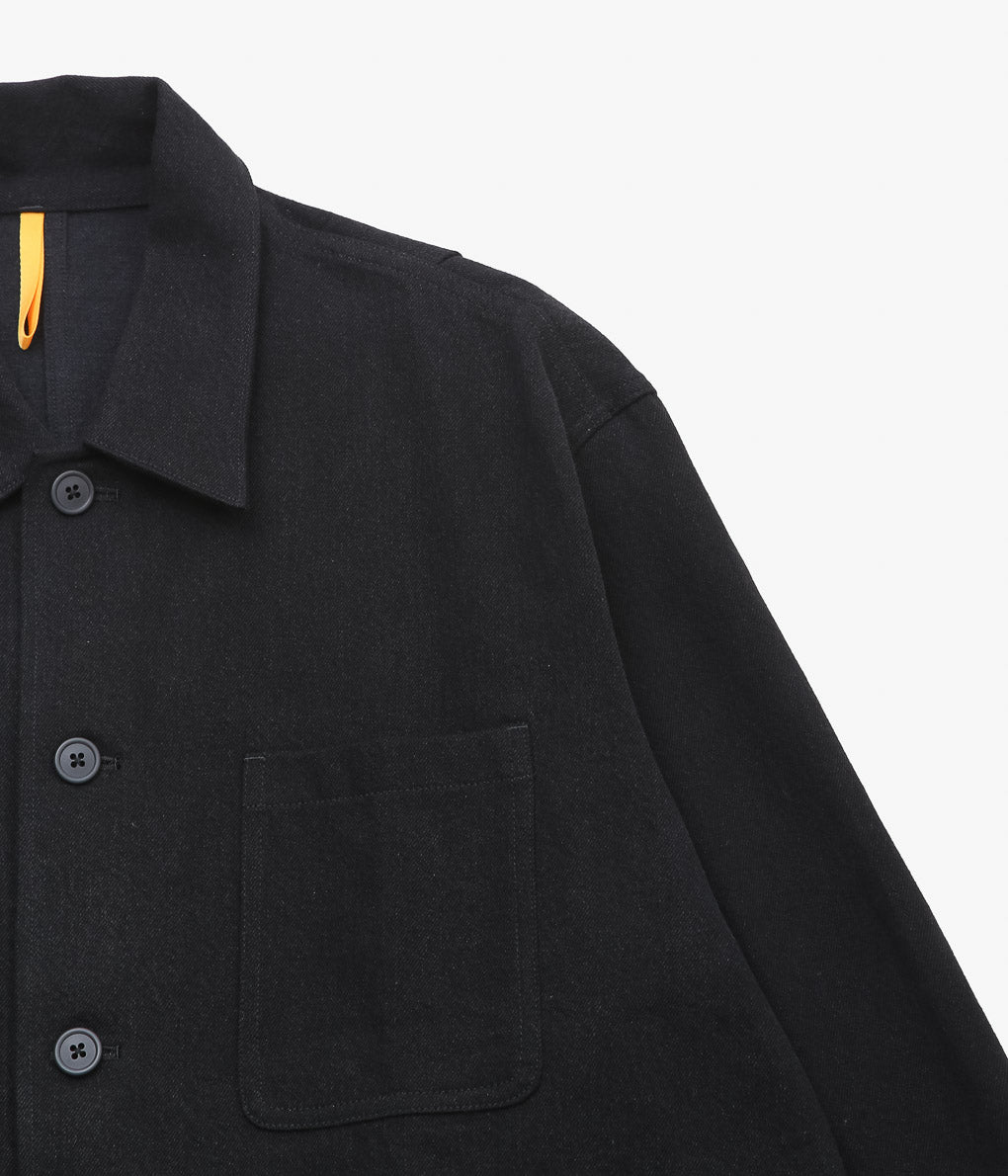 MAN-TLE ''JEBOK JACKET'' (BLACK DENIM)