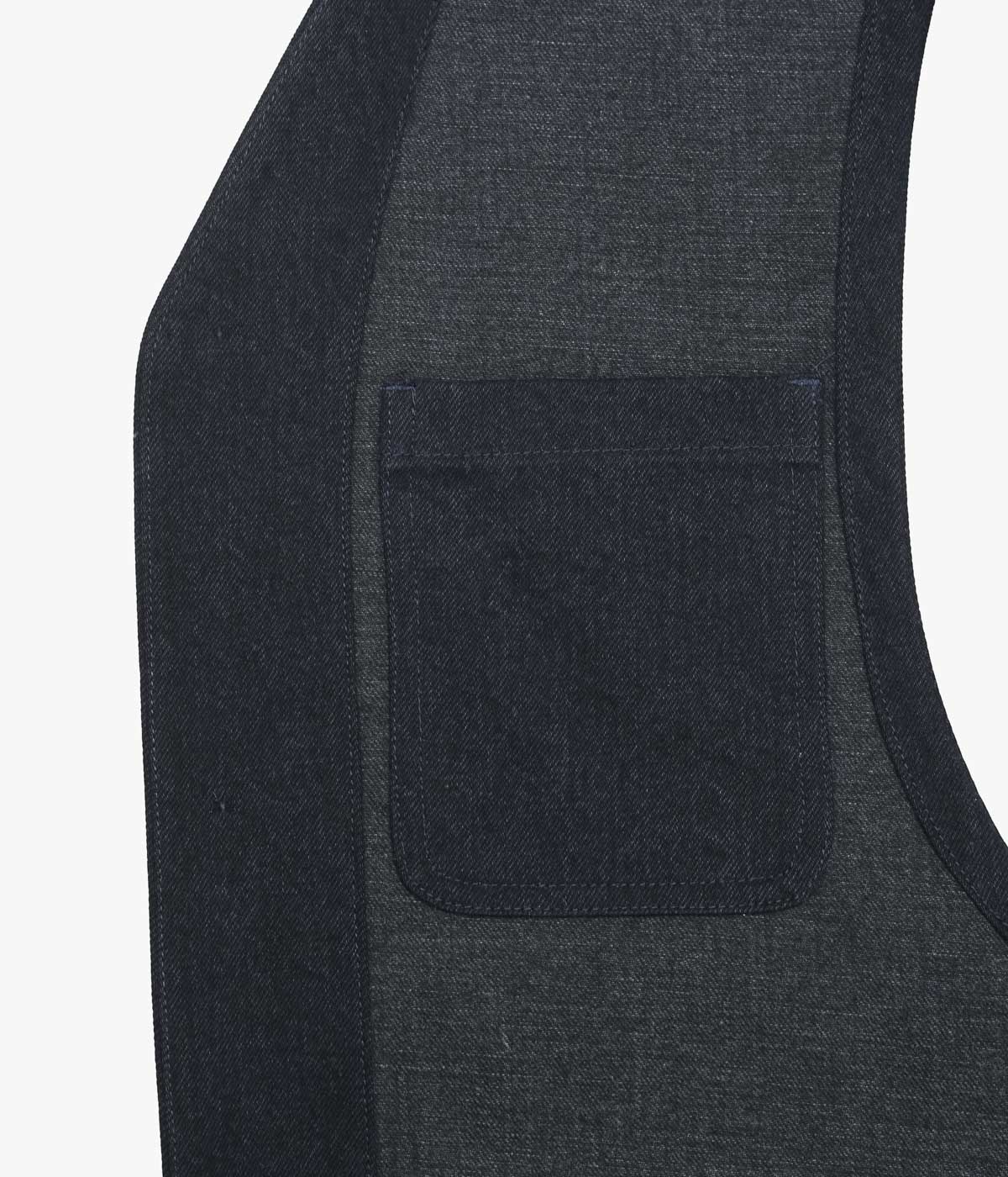 MAN-TLE ''JEBOK VEST'' (BLUE SUMI ORGANIC DENIM)