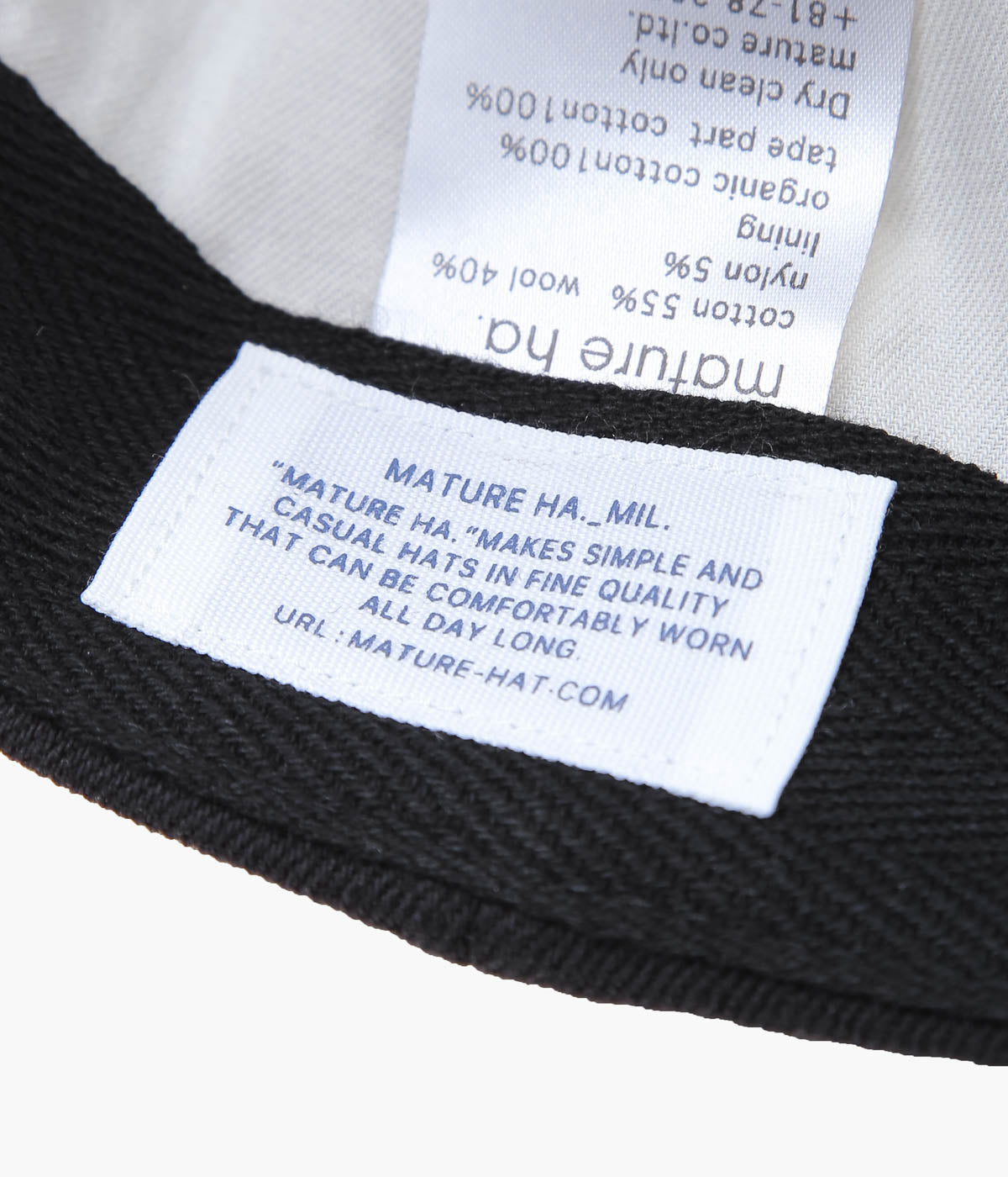 MATURE HA._MIL ''TRAINER CAP / COTTON WOOL'' (BLACK)