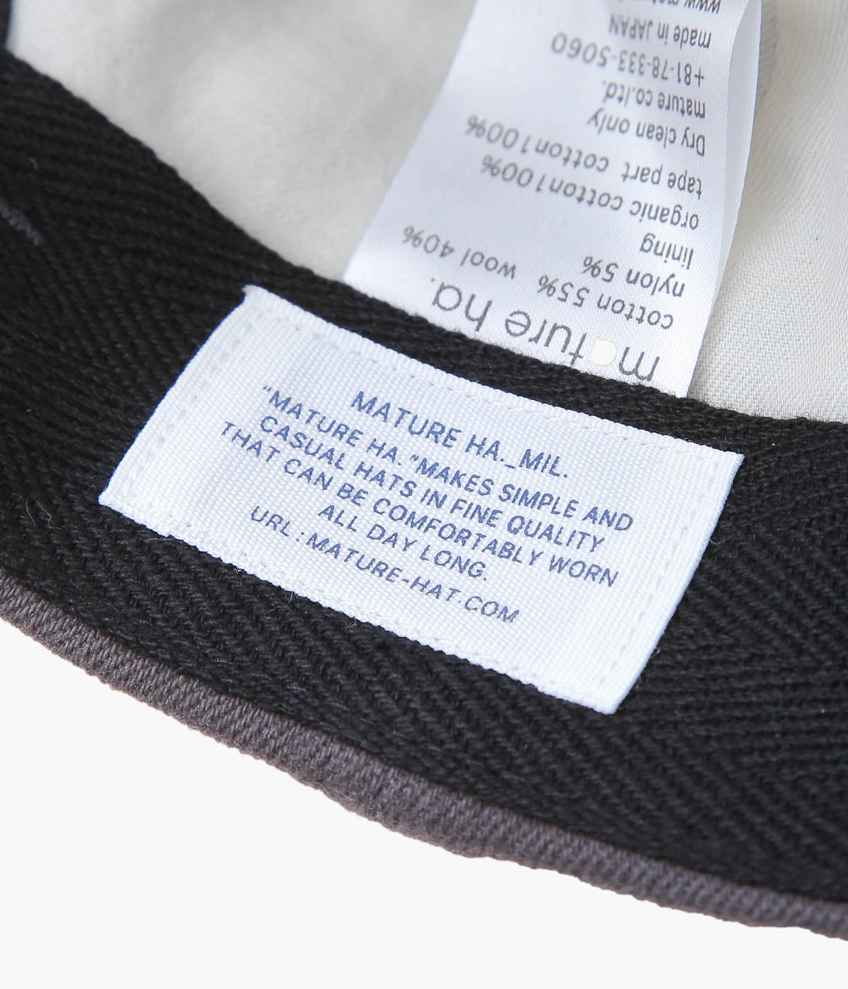 MATURE HA._MIL ''TRAINER CAP / COTTON WOOL'' (GREY)