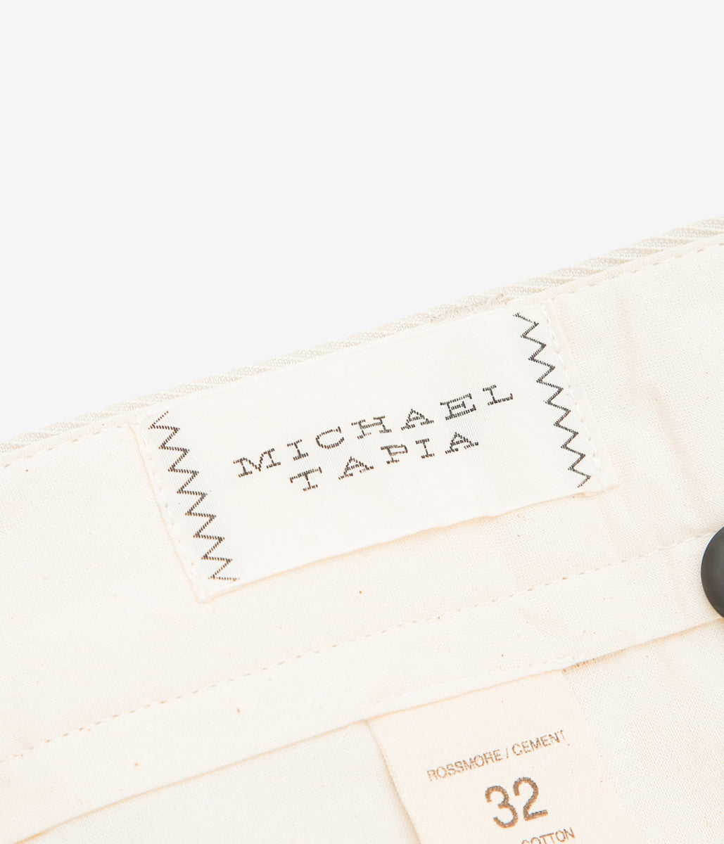 MICHAEL TAPIA ''ROSSMORE TROUSERS'' (CEMENT)