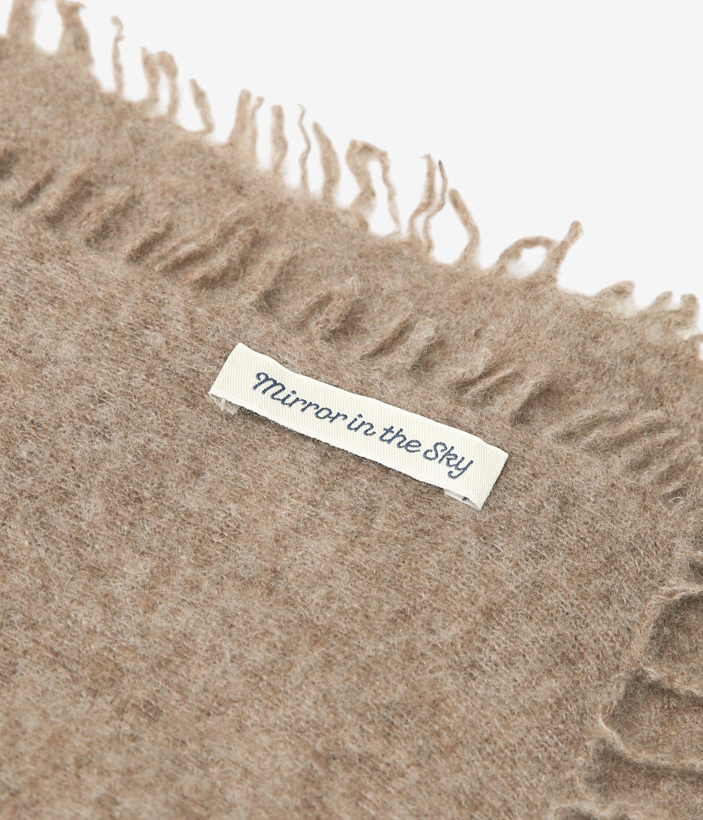 MIRROR IN THE SKY ''OPEN KNITTED THROW MELANGE'' (COFFEE)