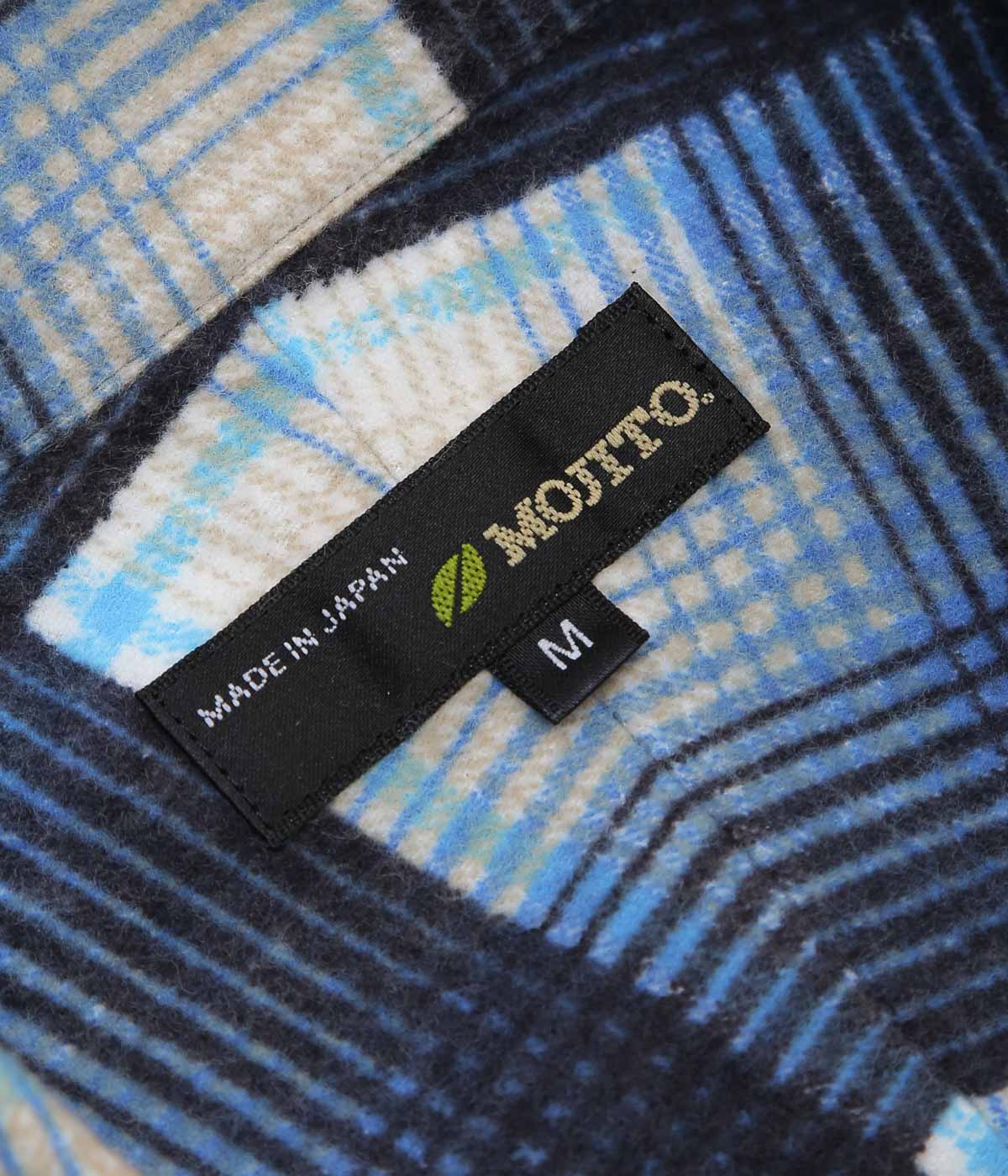 MOJITO ''ABSHINTH SHIRT BAR.2.0 COTTON FLANNEL PLAID''(BLUE)