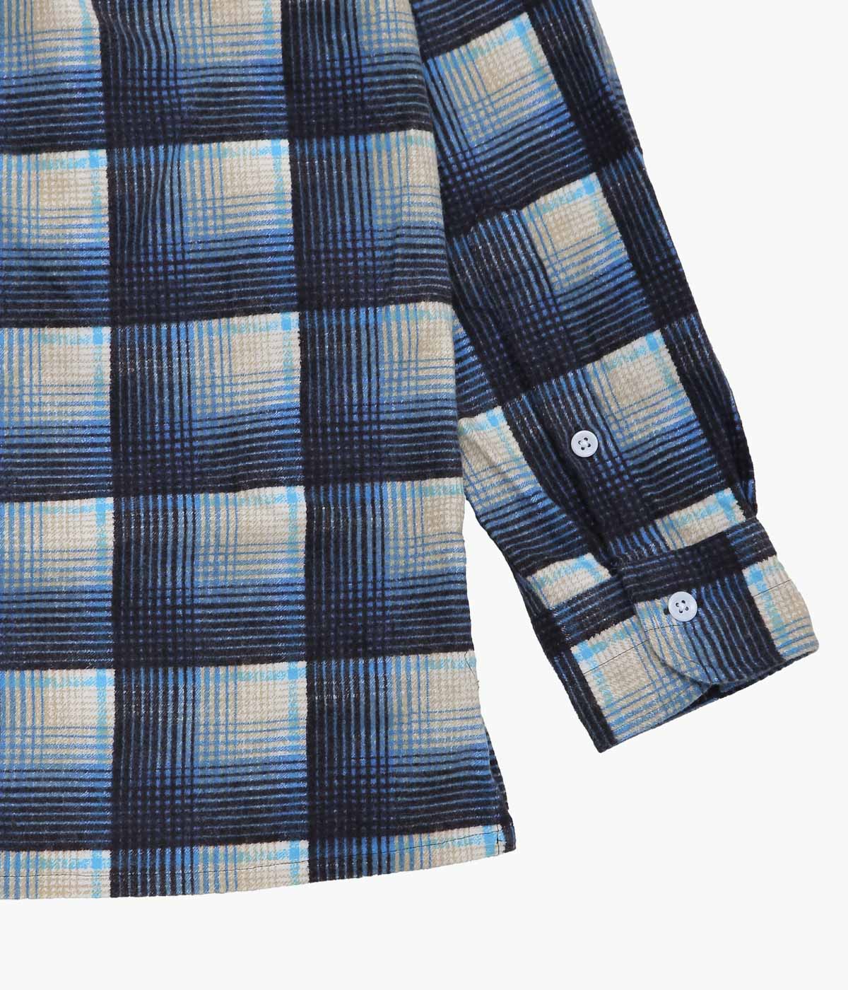MOJITO ''ABSHINTH SHIRT BAR.2.0 COTTON FLANNEL PLAID''(BLUE)