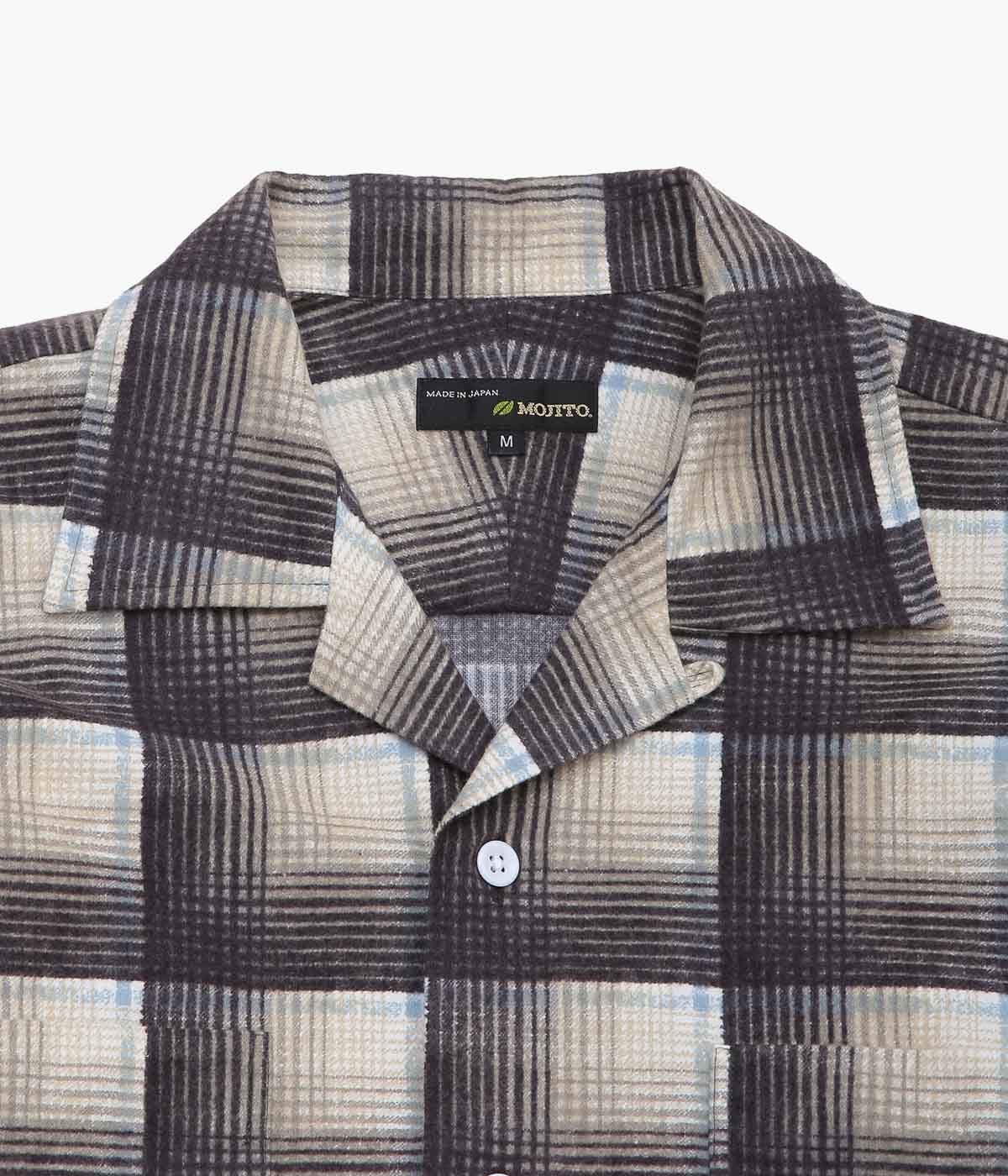 MOJITO ''ABSHINTH SHIRT BAR.2.0 COTTON FLANNEL PLAID'' (GREY)