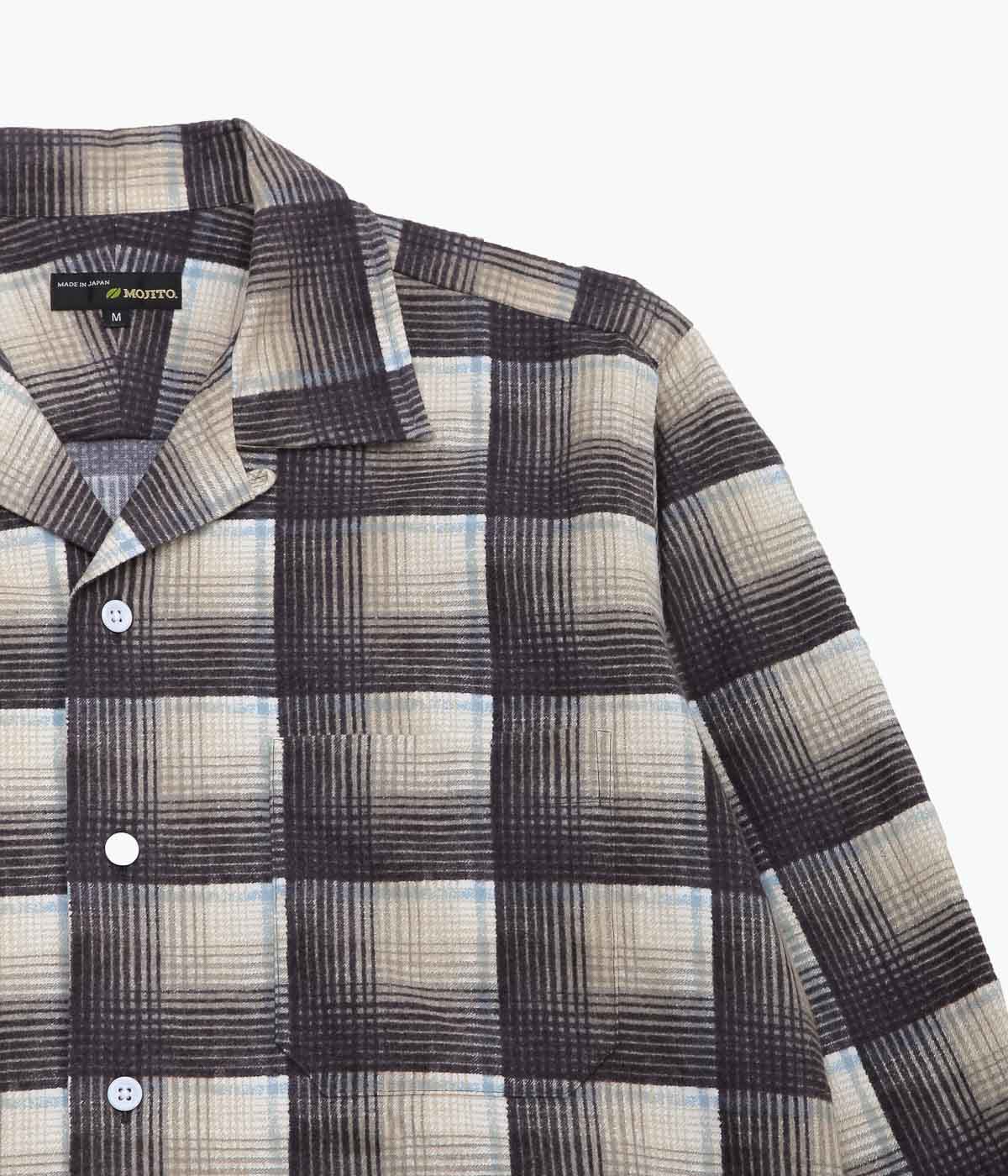MOJITO ''ABSHINTH SHIRT BAR.2.0 COTTON FLANNEL PLAID'' (GREY)