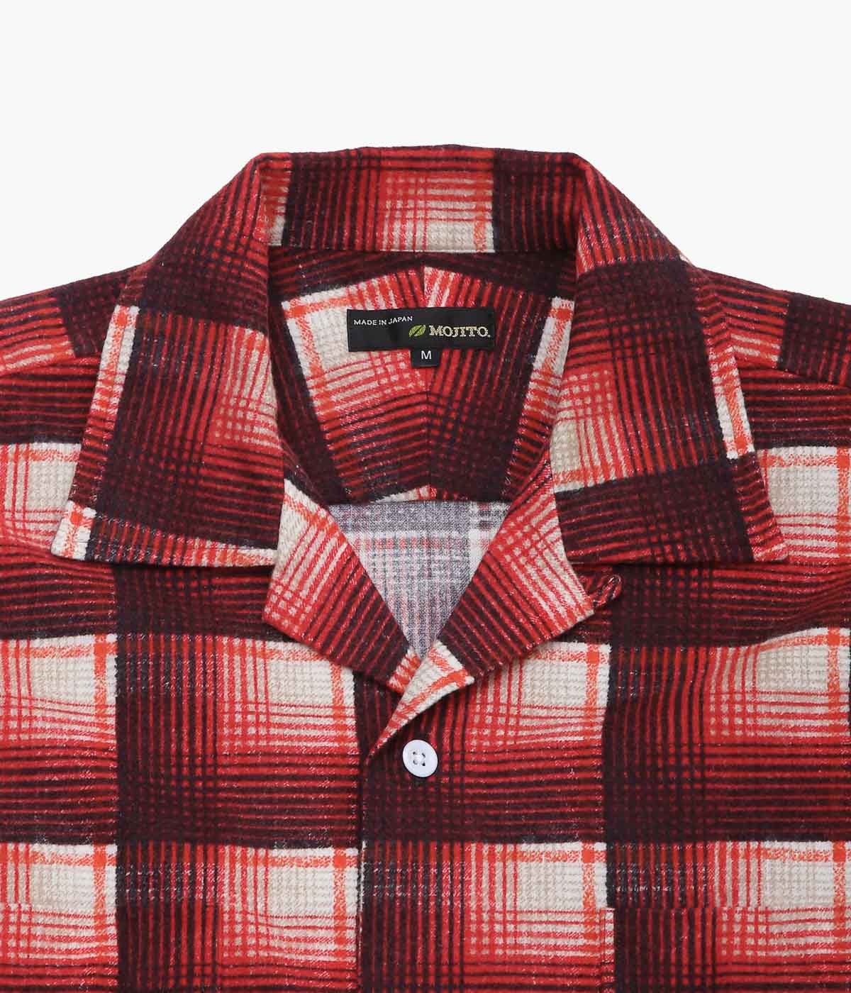 MOJITO ''ABSHINTH SHIRT BAR.2.0 COTTON FLANNEL PLAID'' (RED)