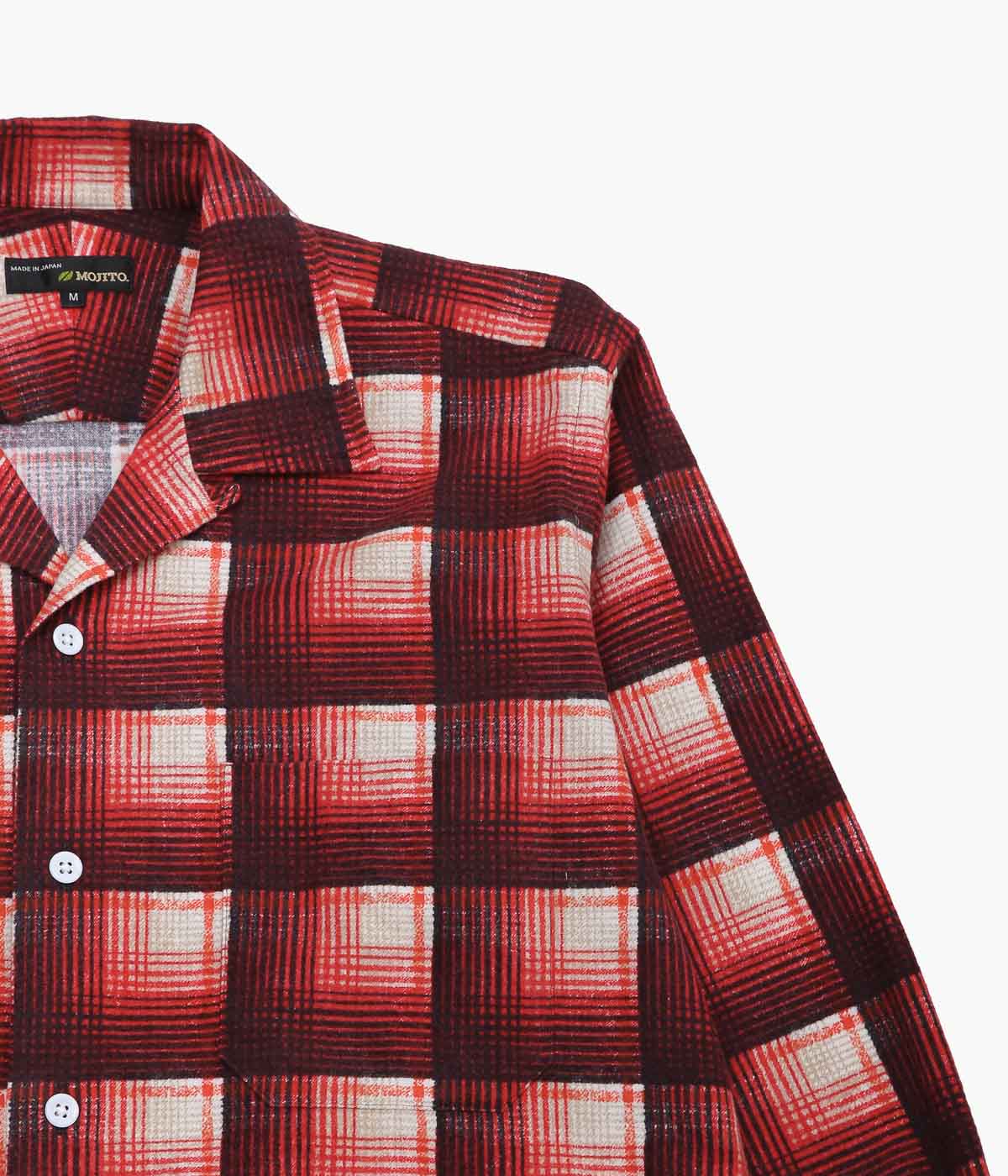 MOJITO ''ABSHINTH SHIRT BAR.2.0 COTTON FLANNEL PLAID'' (RED)