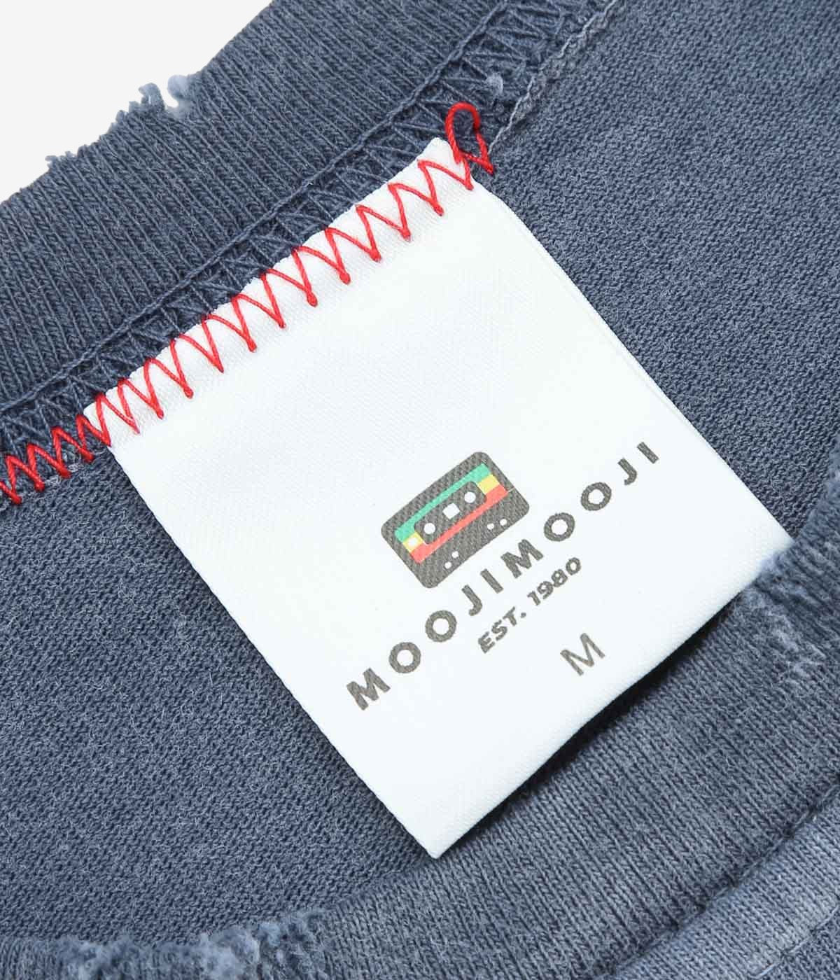MOOJI MOOJI ''OS CROP T-SHIRTS AGED HEAVY'' (INDIGO)