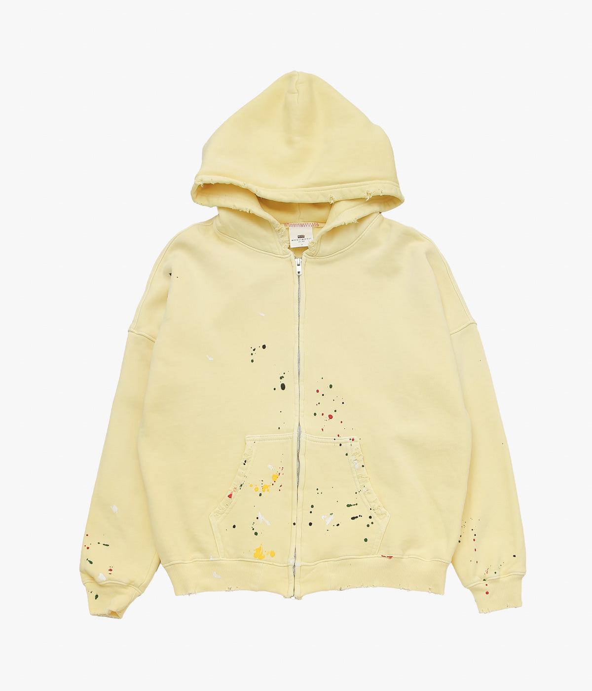 MOOJI MOOJI ''OVERSIZE ZIP UP HOODIE STREET'' (BUTTER YELLOW