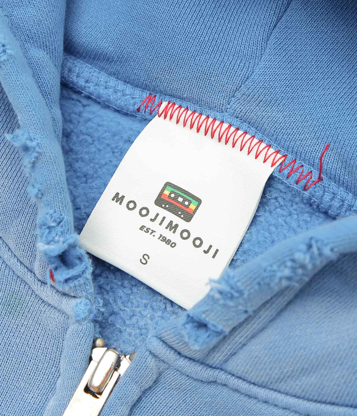 MOOJI MOOJI ''OVERSIZE ZIP UP HOODIE STREET'' (POWER BLUE)