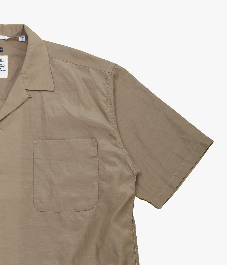 NANAMICA ''OPEN COLLAR S/S SHIRT'' (BEIGE)