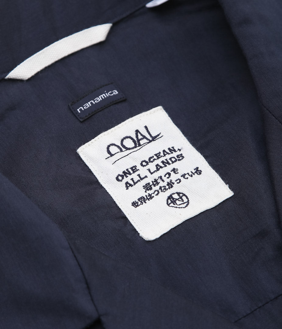 NANAMICA ''OPEN COLLAR S/S SHIRT'' (NAVY)