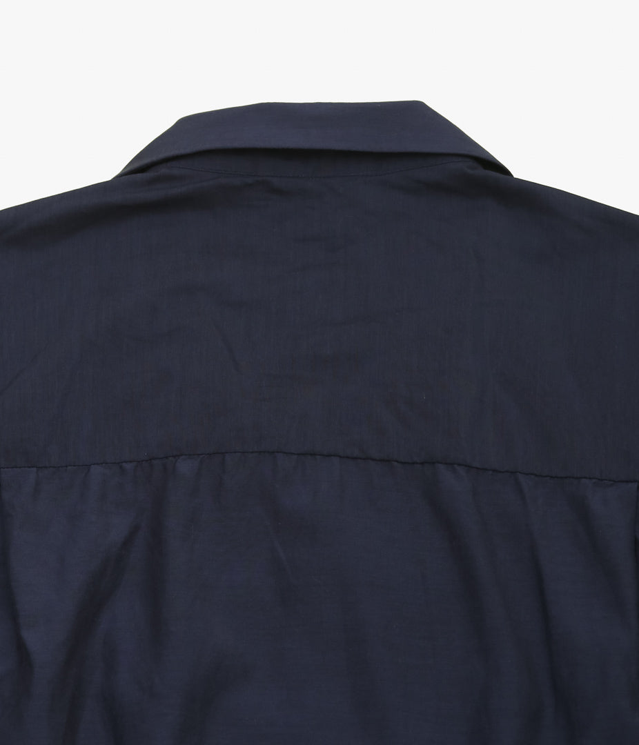 NANAMICA ''OPEN COLLAR S/S SHIRT'' (NAVY)