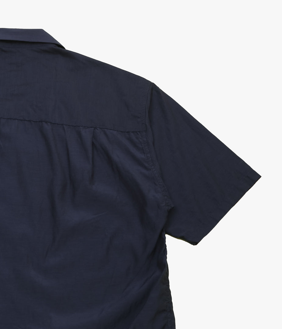 NANAMICA ''OPEN COLLAR S/S SHIRT'' (NAVY)