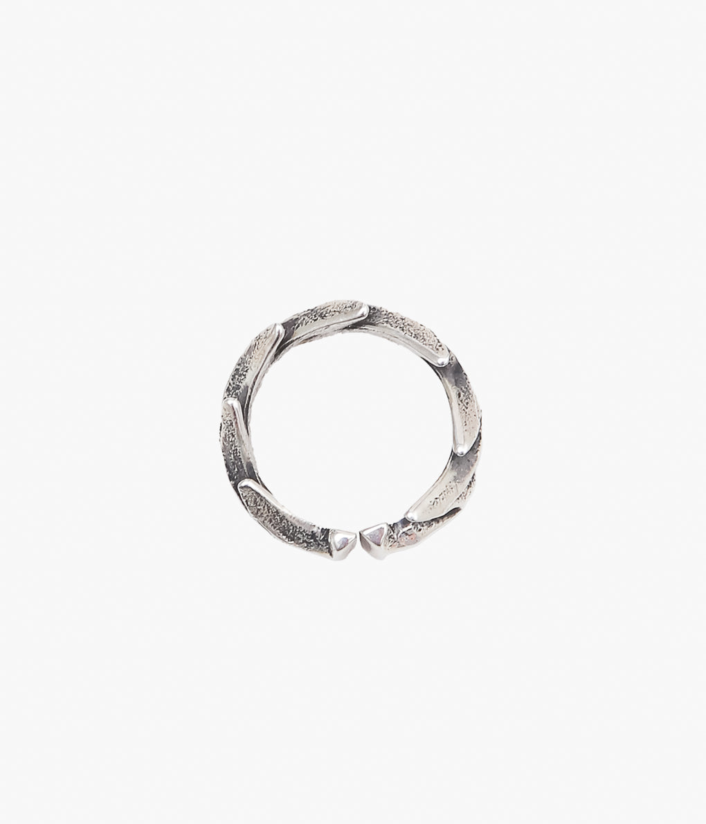 NATIVE AMERICAN JEWELRY ''AARON ANDERSON LIGHTNING RING #20'' (SILVER)