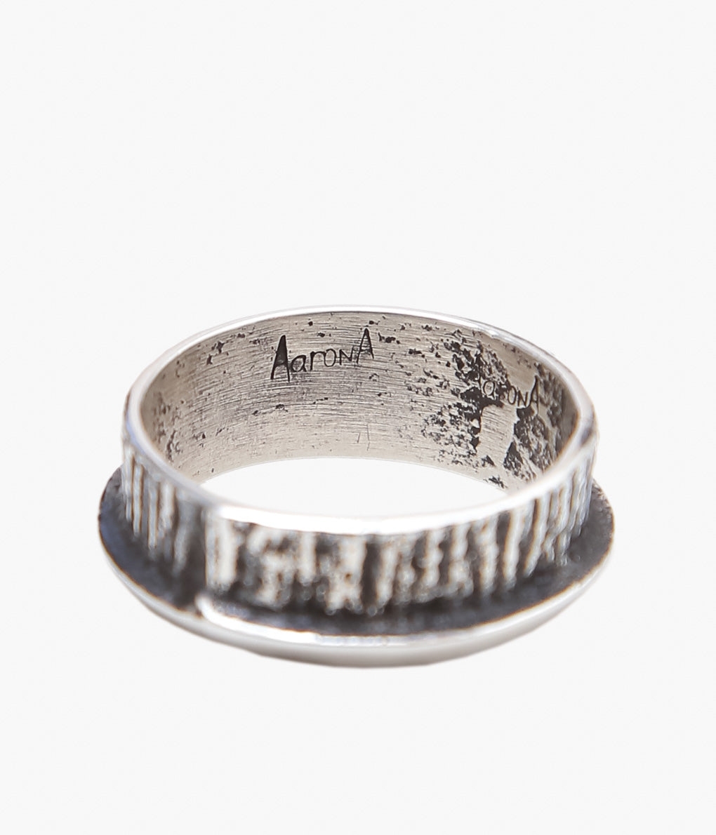 NATIVE AMERICAN JEWELRY ''AARON ANDERSON TWOFA CAST RING #25'' (SILVER)