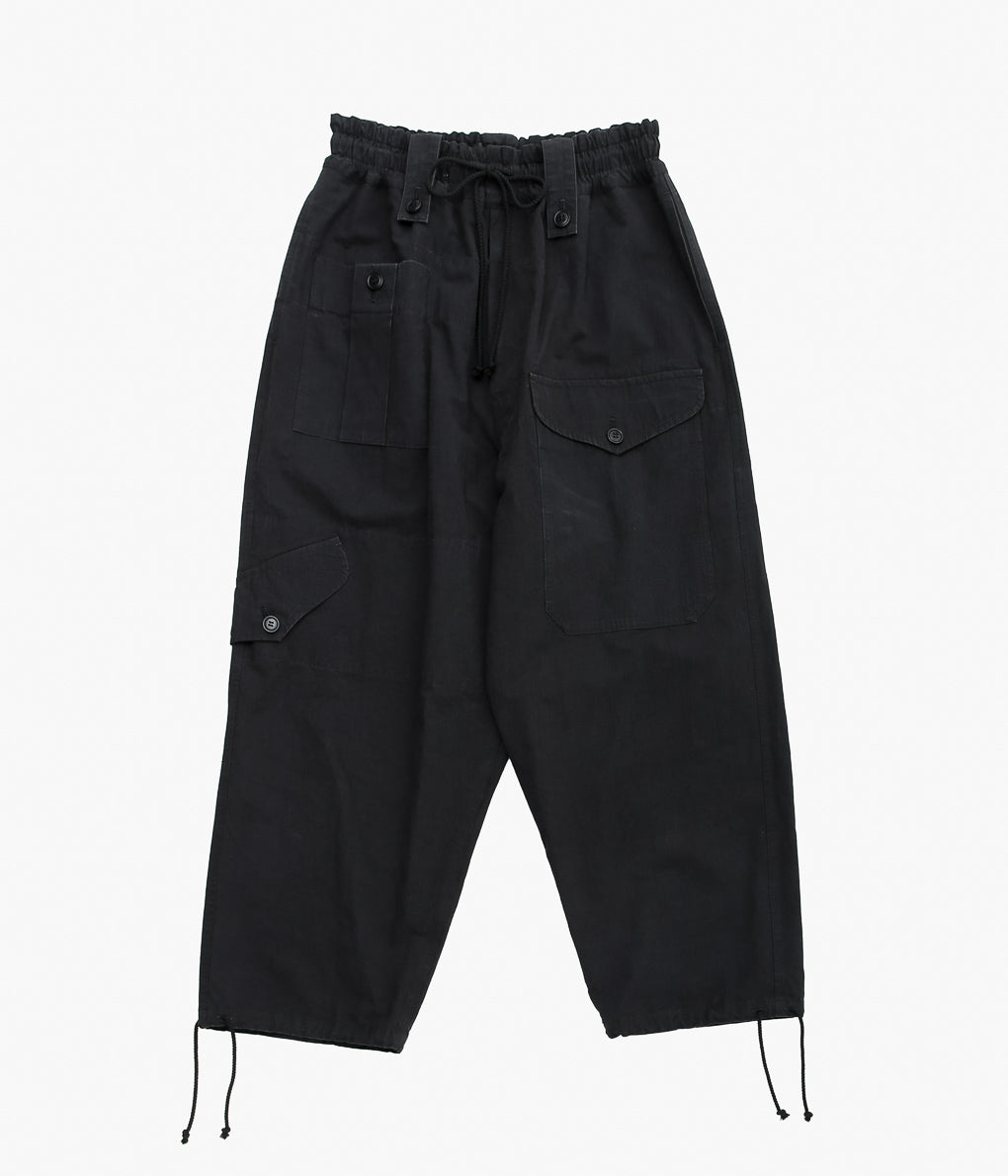 NOMAT ''COTTON HEMP CARGO PANTS'' (BLACK)