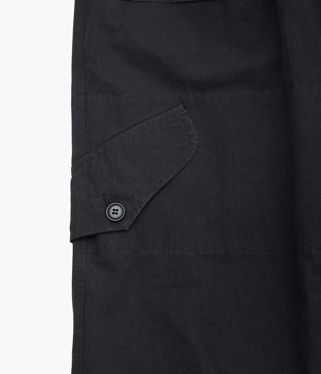 NOMAT ''COTTON HEMP CARGO PANTS'' (BLACK)