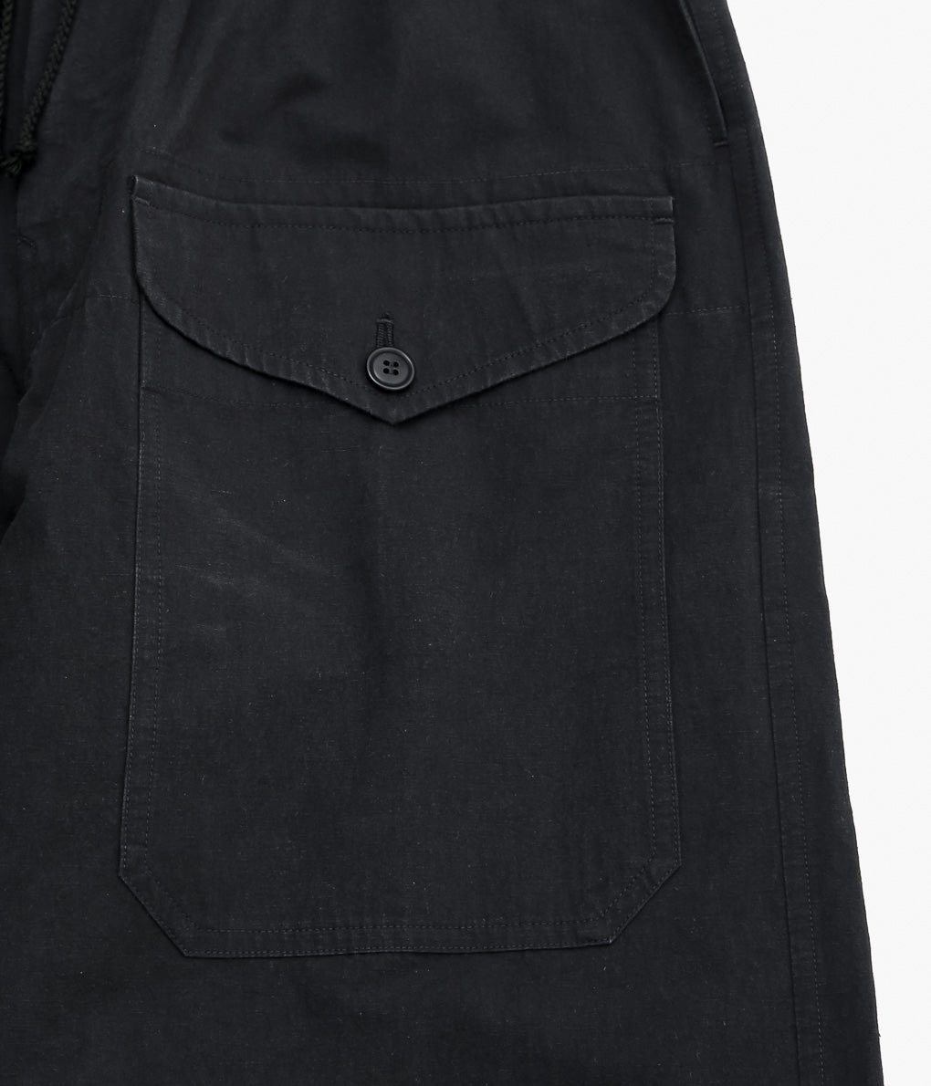 NOMAT ''COTTON HEMP CARGO PANTS'' (BLACK)