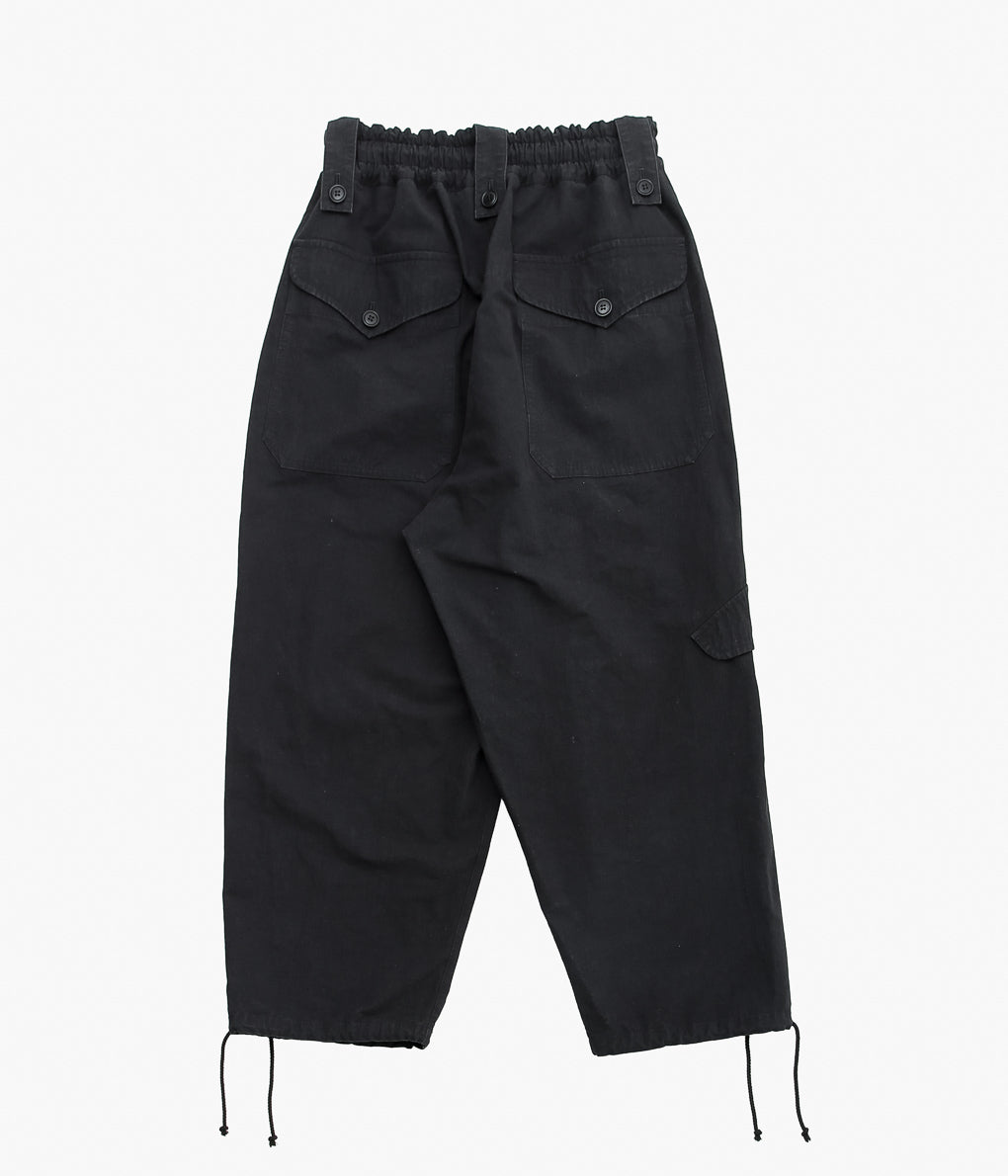 NOMAT ''COTTON HEMP CARGO PANTS'' (BLACK)