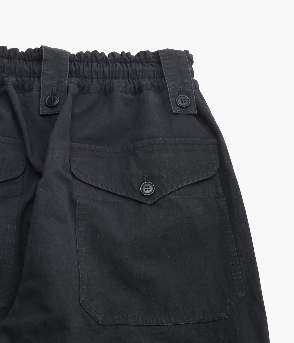 NOMAT ''COTTON HEMP CARGO PANTS'' (BLACK)