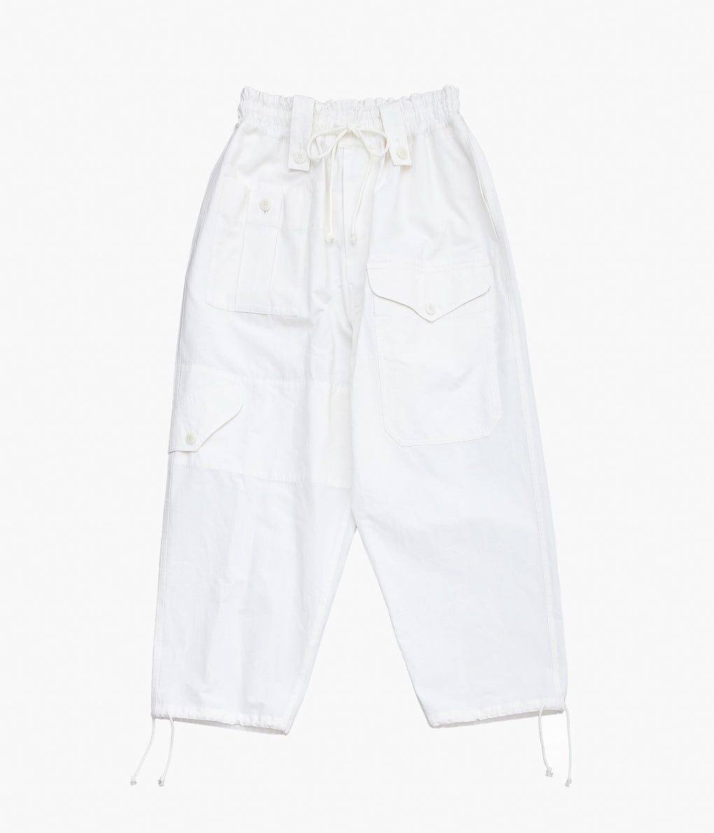 NOMAT ''COTTON HEMP CARGO PANTS'' (WHITE)