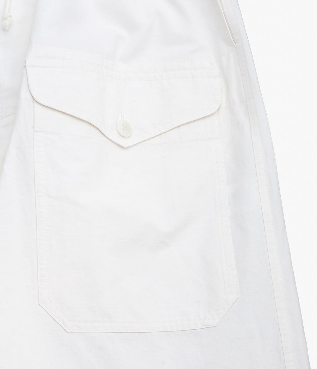 NOMAT ''COTTON HEMP CARGO PANTS'' (WHITE)