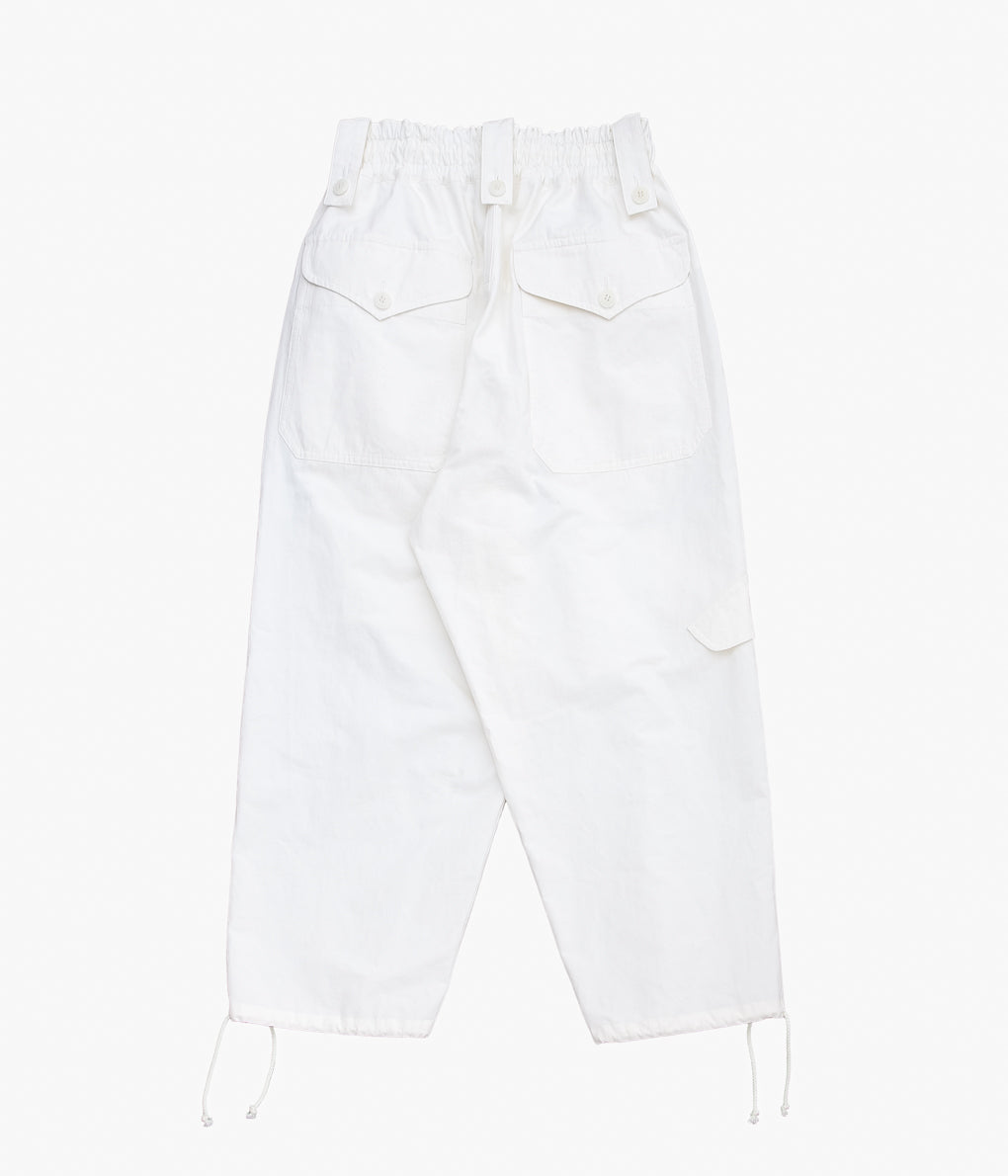 NOMAT ''COTTON HEMP CARGO PANTS'' (WHITE)