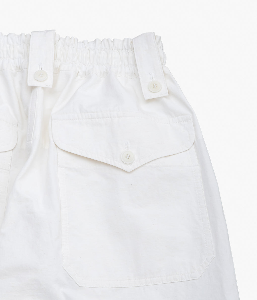 NOMAT ''COTTON HEMP CARGO PANTS'' (WHITE)