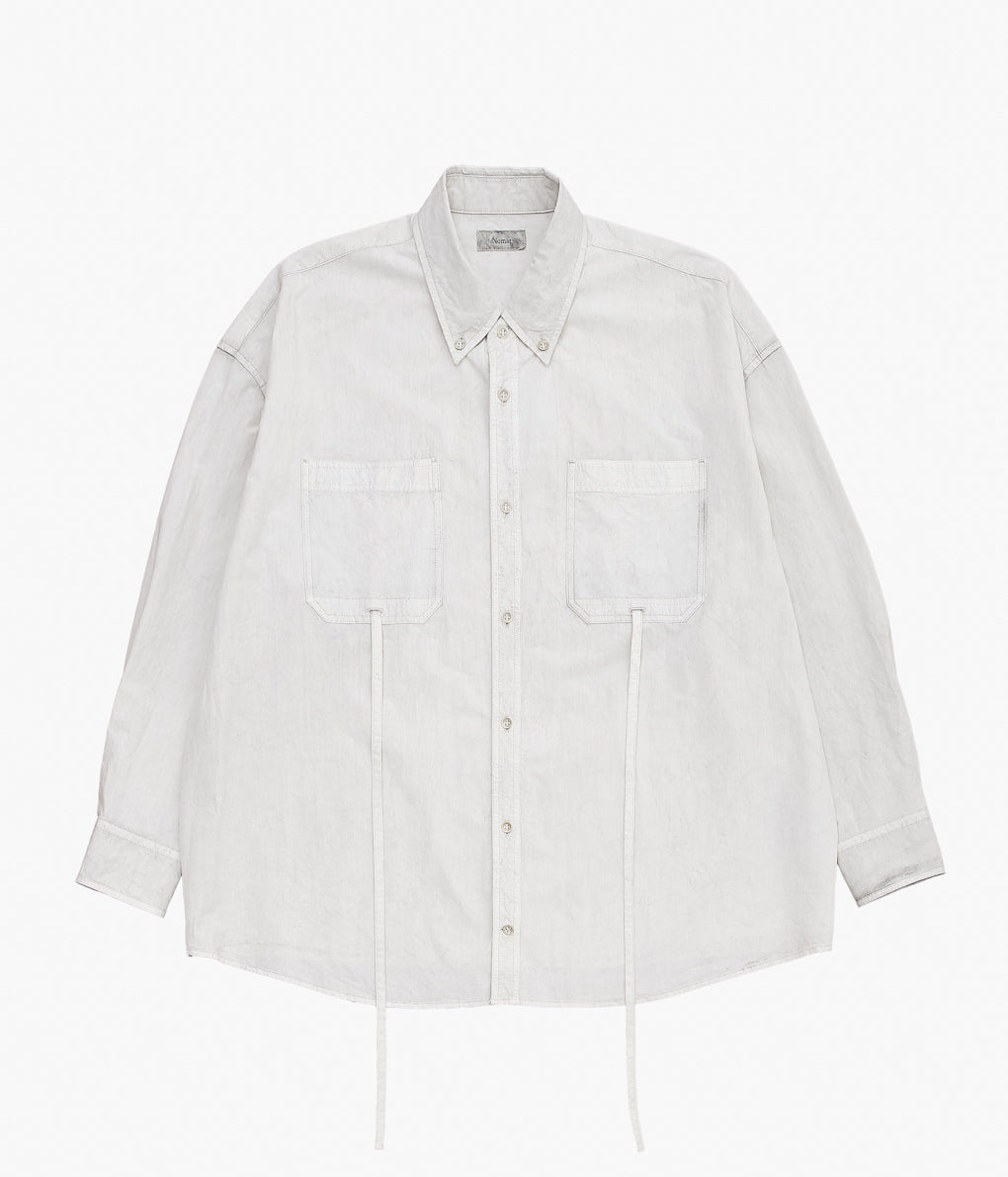 NOMAT ''COTTON TIED SHIRT'' (PEARL GREY)