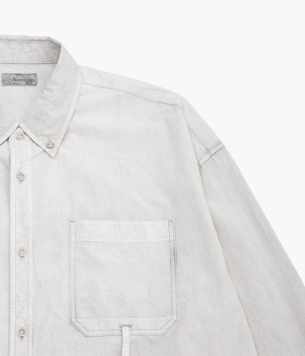 NOMAT ''COTTON TIED SHIRT'' (PEARL GREY)