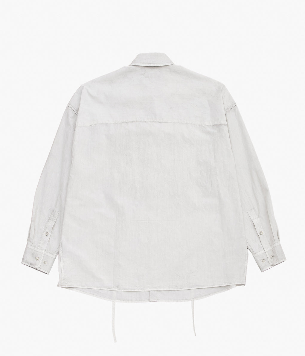 NOMAT ''COTTON TIED SHIRT'' (PEARL GREY)