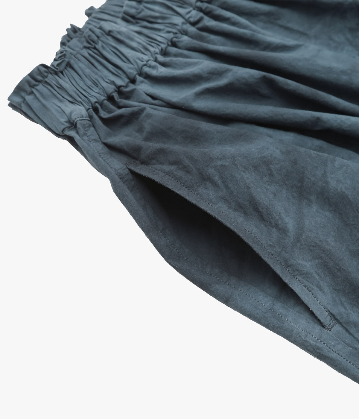 NOMAT ''SHIRRING SKT / HAND-DYED'' (MIDNIGHT)